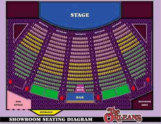 The Orleans Showroom Seating Chart