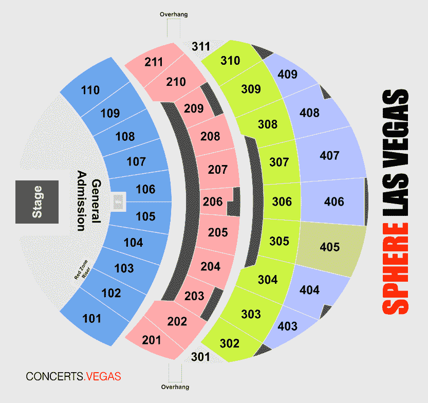 SixEightNineThreeOneTwoSeven Las Vegas Sphere Seating Map