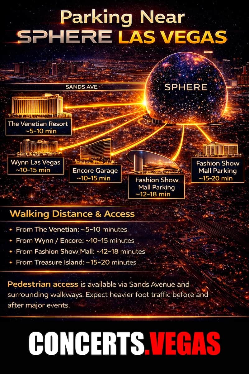 Parking Near Sphere Las Vegas Map